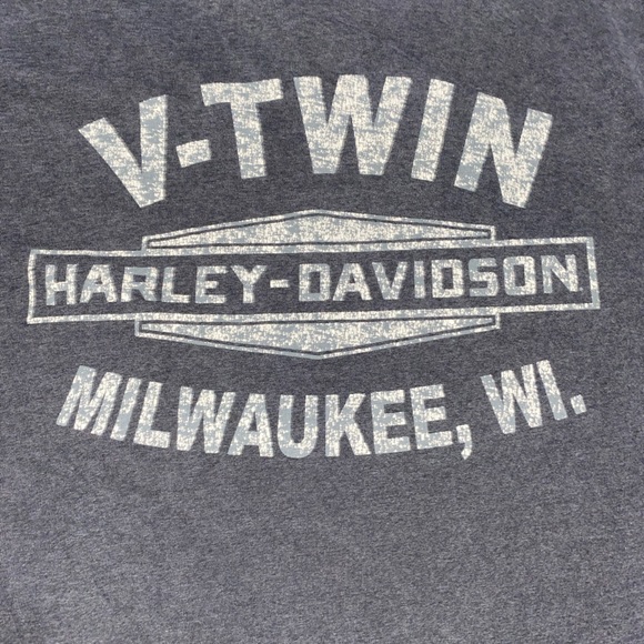 Harley Davidson Grey Milwaukee Wisconsin T Shirt - Picture 5 of 5